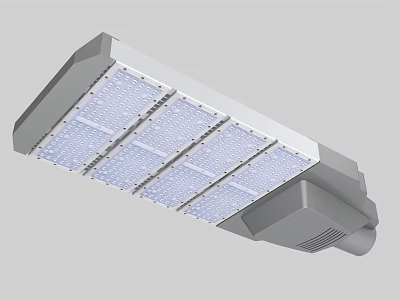 LED Outdoor Street Light with Multiple Bright LED Panels and Durable Metal Housing 3d model