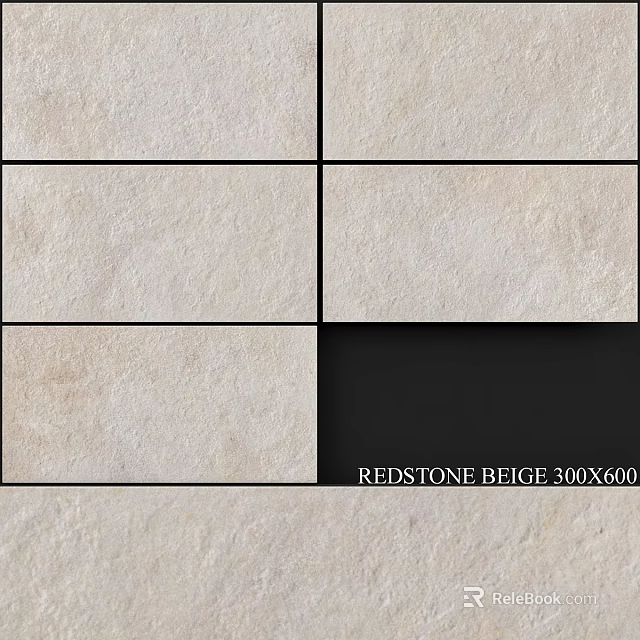 Redstone Beige 300X600 Natural Stone Tile With Textured Surface For Wall And Floor 3d model 