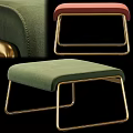 Modern Green Accent Chair With Soft Upholstered Cushion And Gold Metal Frame Design