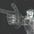 Anime Game Character Wearing Military Hat Long Coat With Pointing Hand Gesture In