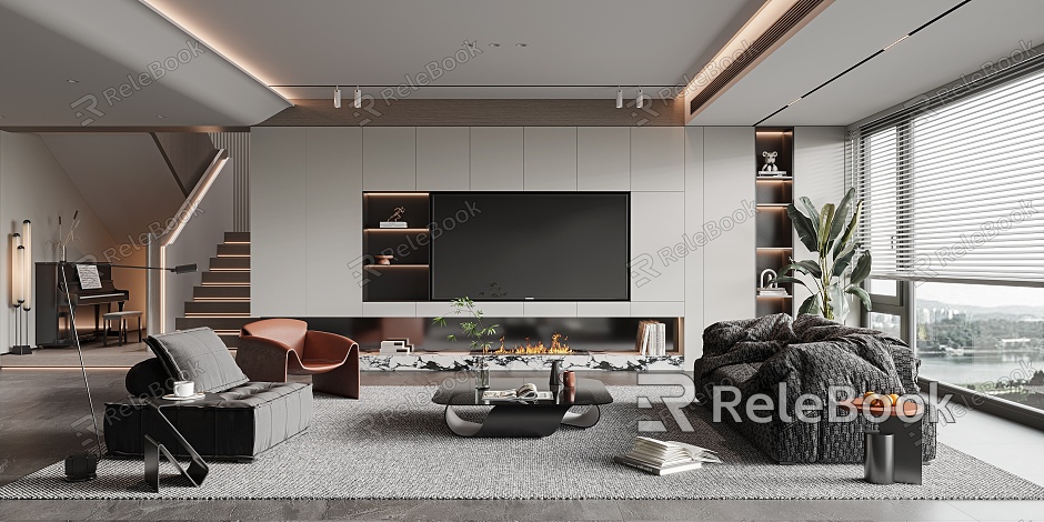 modern living room model