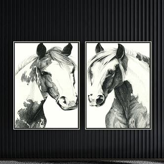 Modern Animal Painting Decorative Painting 3d model