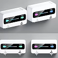 White Press Washing Supplies Dispensers With Multi Color Indicators For Kitchen Bathroom Use