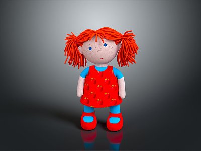 Doll Toy Doll Muppet Toy Muppet Doll Children's Toy 3d model