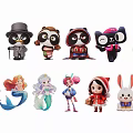 Cute Cartoon Character Charms With Various Designs Including Panda Penguin Mermaid And Rabbit
