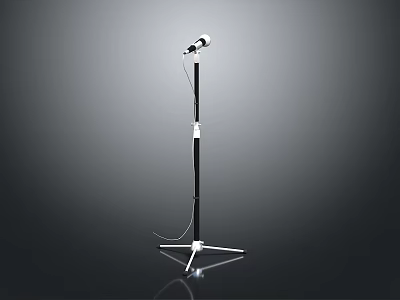 Modern Floor Lamp With Tripod Base And Adjustable Height For Home Use 3d model