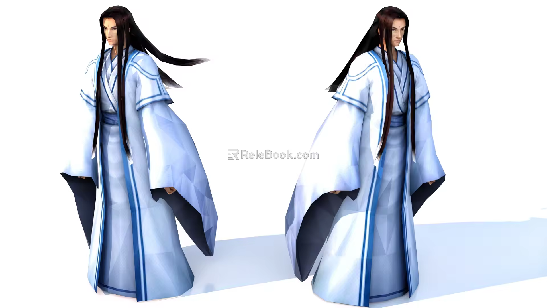 Ancient costume characters Ancient characters game 3d model