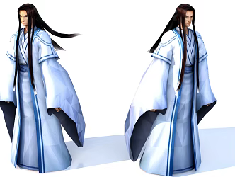 Ancient costume characters Ancient characters game 3d model