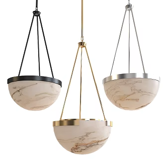 Modern Chandelier Mixed Small Marble About Kelly 3d model