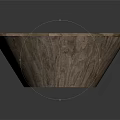 Natural Wooden Textured Washbasin with Bowl Shaped Design and Dark Reflective Surface