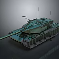 Modern Main Battle Tank Military Vehicle With Armored Plating Cannon And Tracks