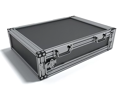 Professional Metal Frame Case With Lock And Handle 3d model
