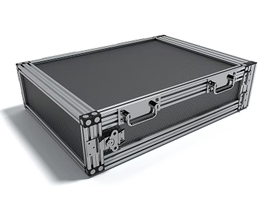 Professional Metal Frame Case With Lock And Handle 3d model Professional Metal Frame Case With Lock And Handle 3d model