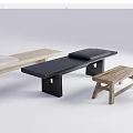 Various Styles Wooden Stools And Benches With Modern Design And Different Colors