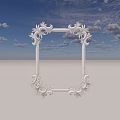 Ornamental White Sculpture Carving Frame With Intricate Floral Patterns for Wall Decoration