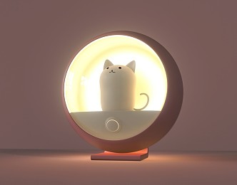 Modern table lamp special-shaped night light 3d model