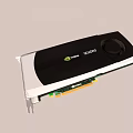 NVIDIA Quadro Graphics Card With Black White Design And Cooling Fan 3d model