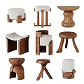 Middle style stool 3d model