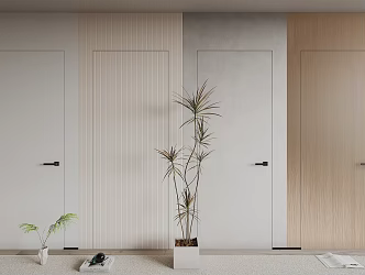 Modern Invisible Door 3d model