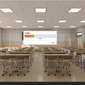 Modern Classroom Audiovisual Classroom 3d model