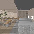 Modern Creative Cafe 3d model