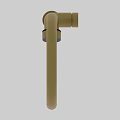Modern Golden Kitchen Faucets With Black Control Knobs And Sleek Design 3d model
