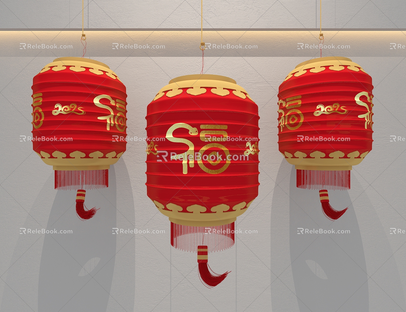 Red Lantern New Year Lantern Lantern Lantern 3d model