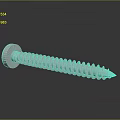 Durable Metal Screw Hardware Tool With Sharp Point And Threaded Shank 3d model