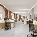 Modern Library Reading Area 3d model