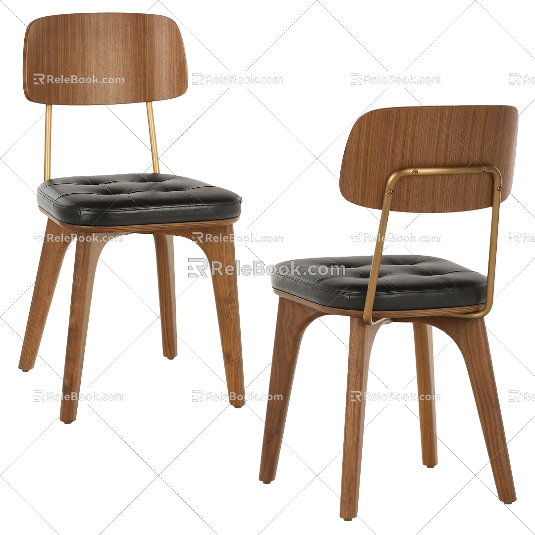 Modern Dining Chair Single Chair 3d model