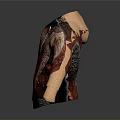 Stylish Red And Gold Decorative Hoodie With Intricate Patterned Design