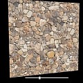 wall tile rubble material 3d model