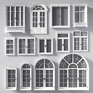 European-style casement window 3d model