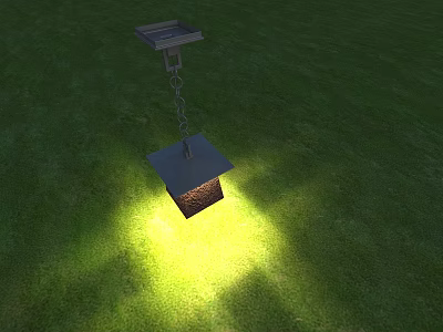 Solar Powered Hanging Outdoor Light With Bright Illumination for Garden Grass 3d model