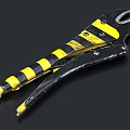 Heavy Duty Hardware Tool Adjustable Pliers with Black and Yellow Striped Handles and Serrated Jaws