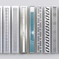 Bathroom Accessories Various Decorative Shower Drain Strips Featuring Modern Patterns And Metal Finishes