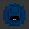 Pixel Style Man In Blue Wizard Hat White Beard Sunglasses Blue Robe Red Boots