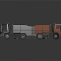 Orange And White Utility Trucks With Open Doors And Commercial Features