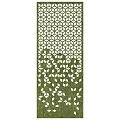 Green Decorative Room Divider With Intricate Geometric Cutout Pattern For Interior Space 3d model