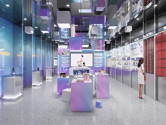 Modern Cosmetics Shop Beauty Shop 3d model