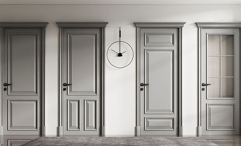 American swing door 3d model