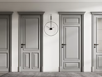 American swing door 3d model