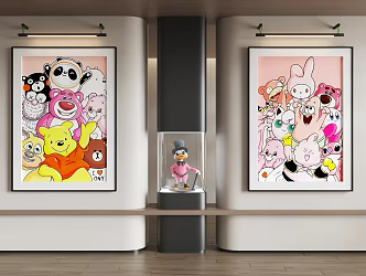 Cartoon Hanging Painting Cartoon Hanging Painting Children's Painting 3d model