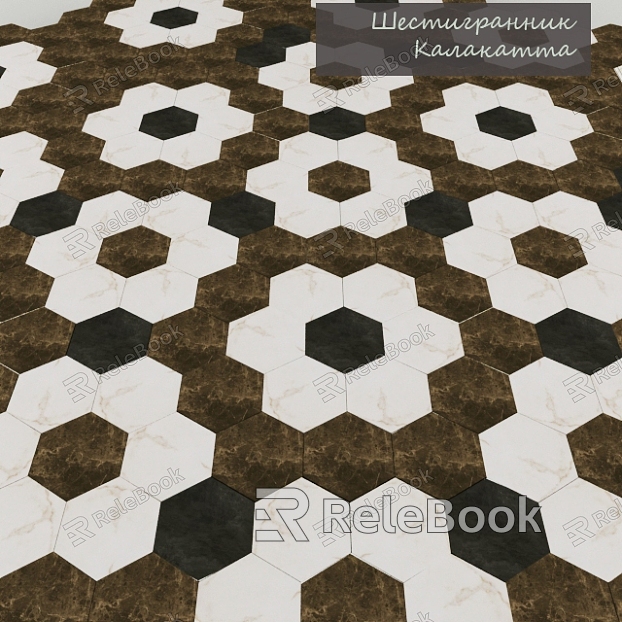 Tile floor tile tile mosaic shape model