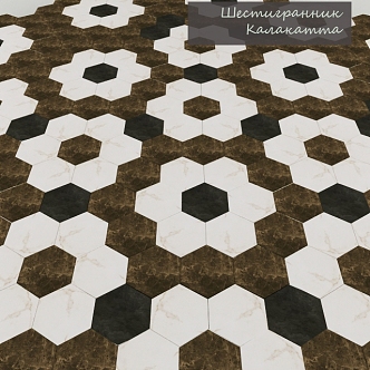 Tile floor tile mosaic shape 3d model