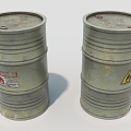 Oil Drum Iron Drum Industrial Drum Hard Surface 3d model