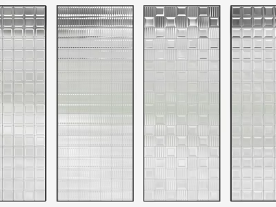 Decorative Wall Surface With Various Textured Tile Patterns And Designs 3d model