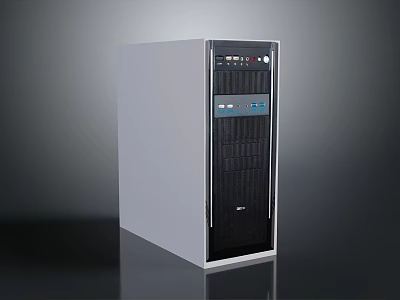 High Performance Server Tower Enclosure With Front Panel Ports And Indicator Lights 3d model