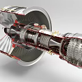 modern engine 3d model