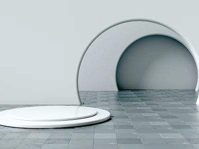 Modern e-commerce background General geometric e-commerce background Enterprise business. 3d model